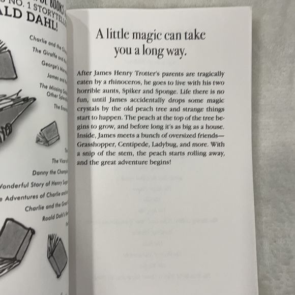 James & The Giant Peach paperback chapter book - Picture 2 of 3